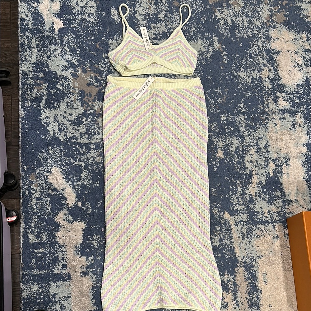 Hollister Pastel Chevron Knit Set